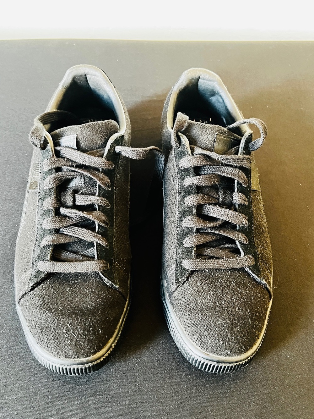 Puma Black Low-Top Suede Sneakers